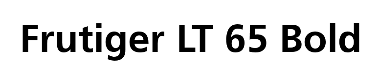 Frutiger LT 65 Bold font preview