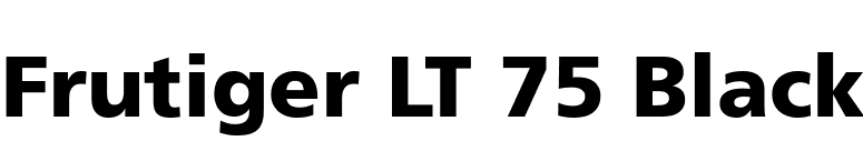 Frutiger LT 75 Black font preview