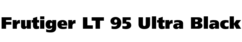 Frutiger LT 95 Ultra Black font preview