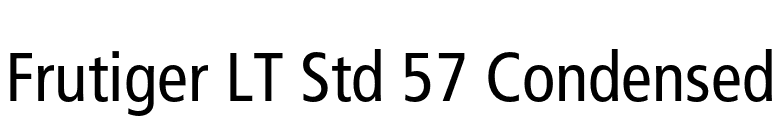 Frutiger LT Std 57 Condensed font preview