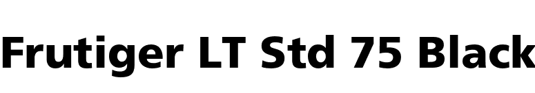 Frutiger LT Std 75 Black font preview