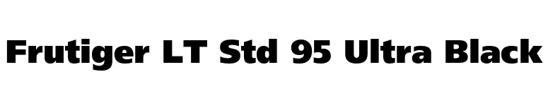 Frutiger LT Std 95 Ultra Black font preview
