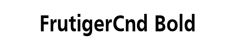 FrutigerCnd Bold font preview