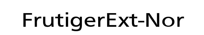 FrutigerExt-Nor font preview