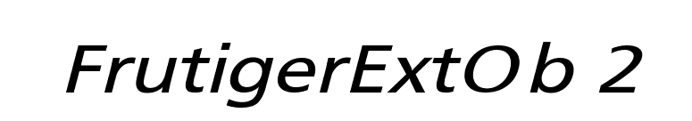 FrutigerExtOb 2 font preview