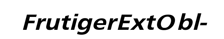 FrutigerExtObl- font preview