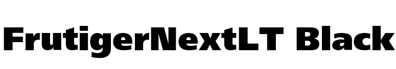 FrutigerNextLT Black font preview