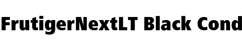 FrutigerNextLT Black Cond font preview