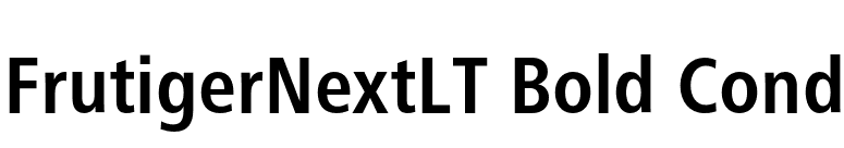 FrutigerNextLT Bold Cond font preview