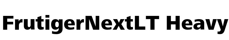 FrutigerNextLT Heavy font preview
