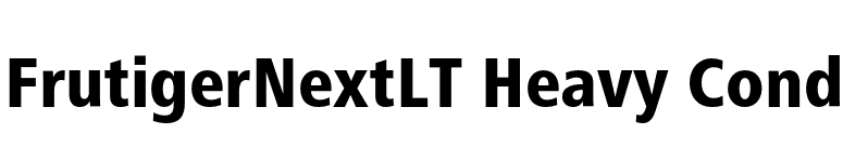 FrutigerNextLT Heavy Cond font preview