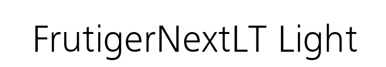 FrutigerNextLT Light font preview