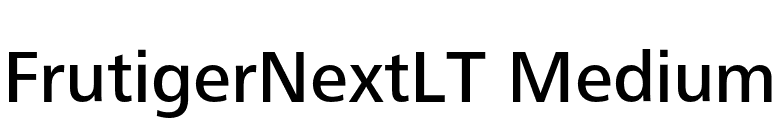 FrutigerNextLT Medium font preview