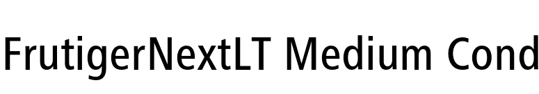 FrutigerNextLT Medium Cond font preview