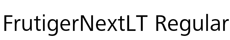 FrutigerNextLT Regular font preview