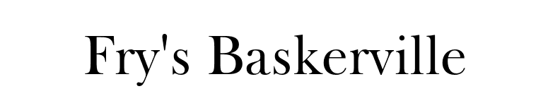 Fry's Baskerville font preview