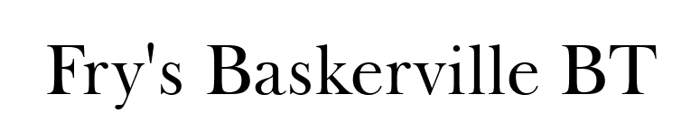 Fry's Baskerville BT font preview