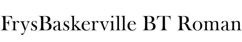 FrysBaskerville BT Roman font preview