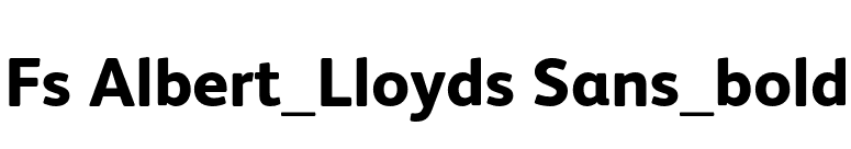 Fs Albert_Lloyds Sans_bold font preview
