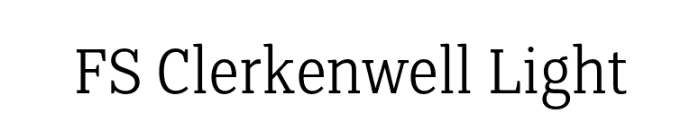 FS Clerkenwell Light font preview