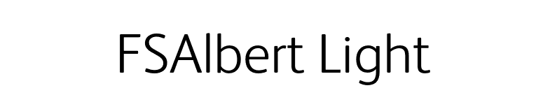 FSAlbert Light font preview