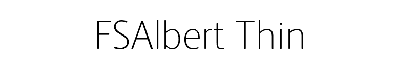 FSAlbert Thin font preview