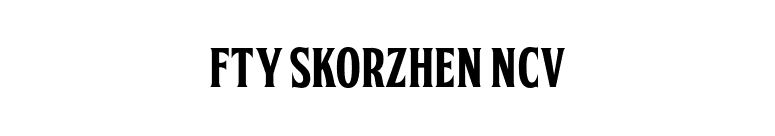 FTY SKORZHEN NCV font preview