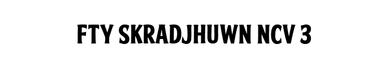FTY SKRADJHUWN NCV 3 font preview