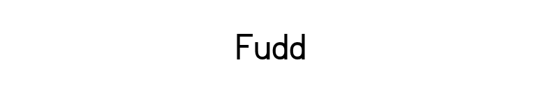Fudd font preview