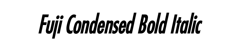 Fuji Condensed Bold Italic font preview