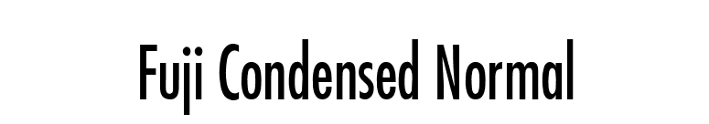 Fuji Condensed Normal font preview