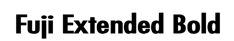 Fuji Extended Bold font preview