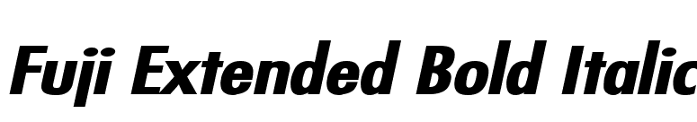 Fuji Extended Bold Italic font preview