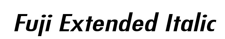 Fuji Extended Italic font preview