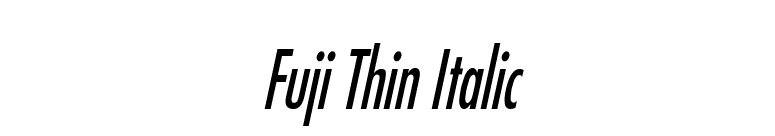 Fuji Thin Italic font preview