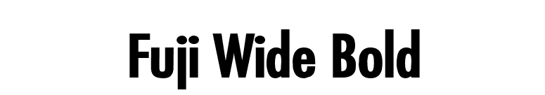 Fuji Wide Bold font preview