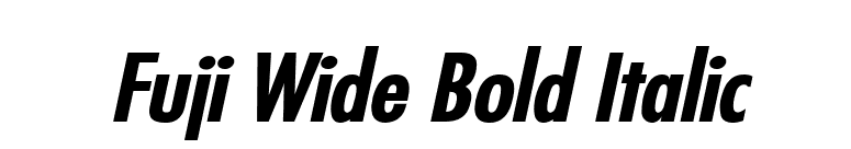 Fuji Wide Bold Italic font preview