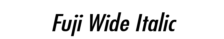 Fuji Wide Italic font preview