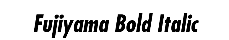 Fujiyama Bold Italic font preview