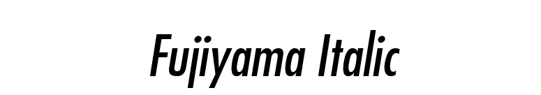 Fujiyama Italic font preview