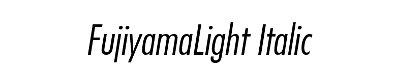 FujiyamaLight Italic font preview