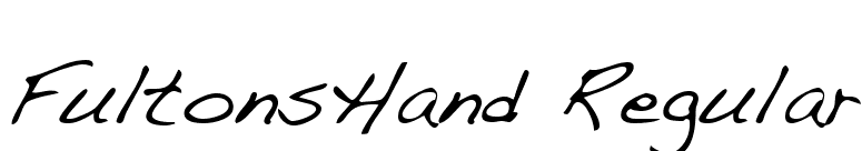 FultonsHand Regular font preview