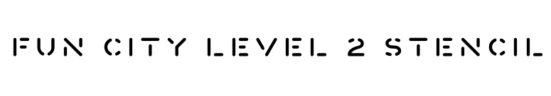 Fun City Level 2 Stencil font preview