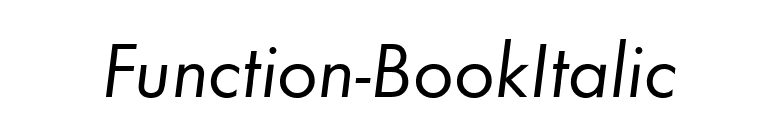 Function-BookItalic font preview