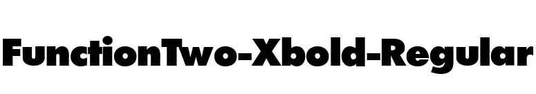 FunctionTwo-Xbold-Regular font preview
