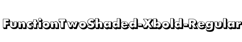 FunctionTwoShaded-Xbold-Regular font preview