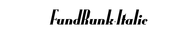 FundRunk-Italic font preview
