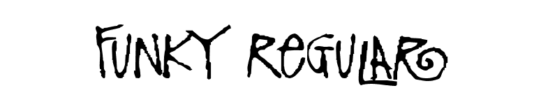 Funky Regular font preview
