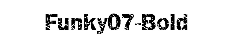 Funky07-Bold font preview