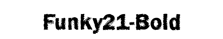 Funky21-Bold font preview